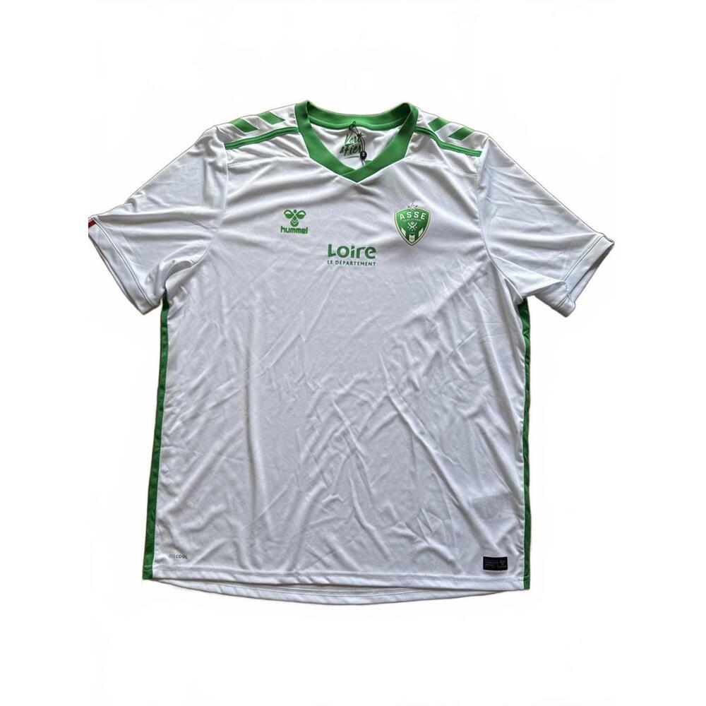 Hummel ASSE Saint-Etienne Men's Soccer Jersey White Green